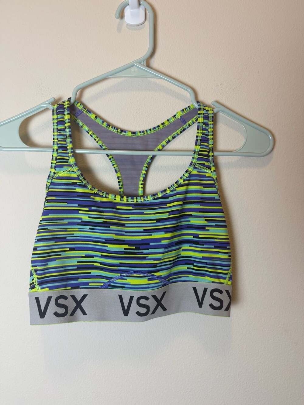 Victoria's Secret VSX Neon Geometric Print Banded Sports Bra